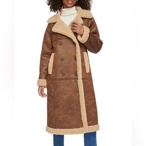 Levi's Brown Teddy Jacket with Cream Accents